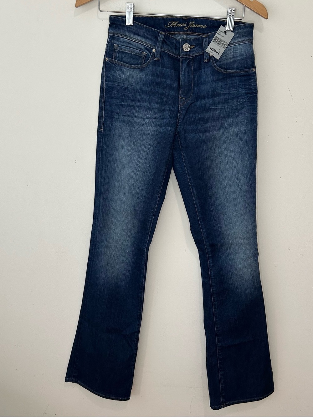 Mavi Molly Boot Cut Jeans Size 27 Blue Dark Wash Regular Rise Classic Denim